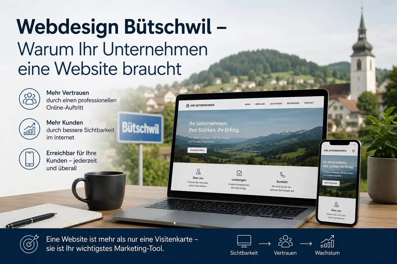 Webdesign für Unternehmen in Bütschwil und dem Toggenburg