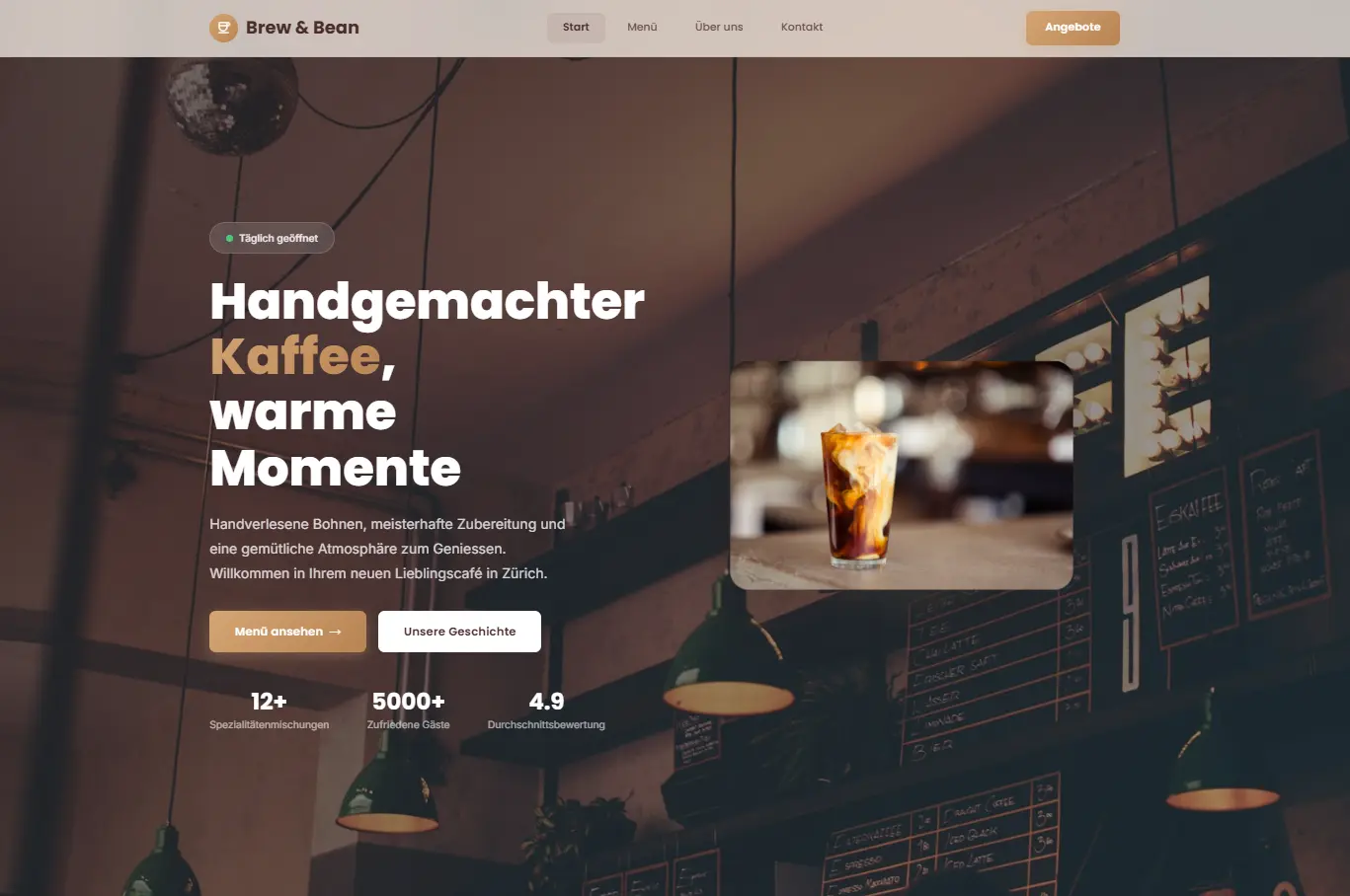 Brew & Bean Website